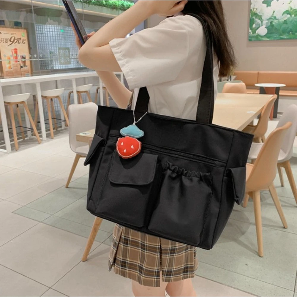 กระเป๋าผู้หญิงกระเป๋า Messenger Preppy กระเป๋าหนังสือนักเรียนไนลอนกระเป๋าสะพายกระเป๋าถือผู้หญิง
