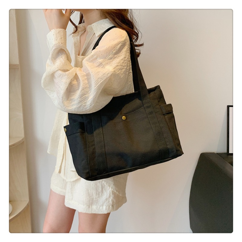 canvas bag for women, large capacity, simple and versatile handbag, tote bag, shopping bag, shoulder bag