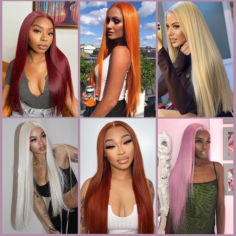 32-calowa blond peruka z prostymi włosami Super długie peruki z częścią środkową dla kobiet do codziennego użytku Naturalna syntetyczna peruka Cosplay Włókno termoodporne