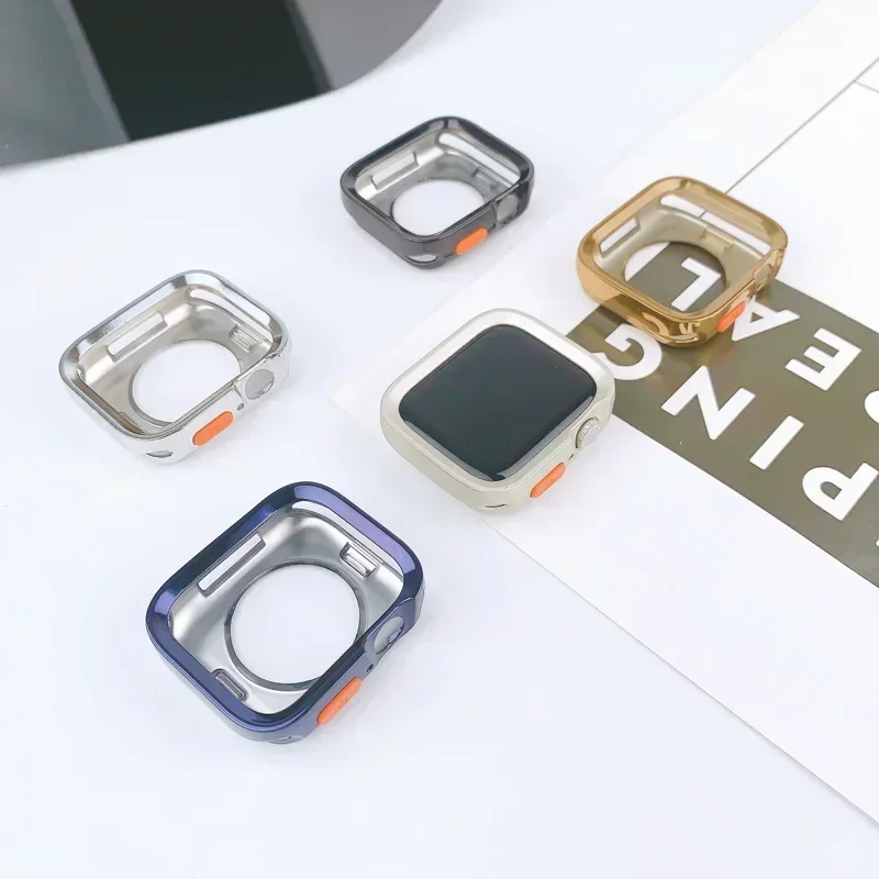 Screen Protector For Apple Watch Case 45MM 41MM 44MM 40MM TPU bumper Cover 42MM 38MM accessories iwatch series 8 7 SE 6 5 4 3