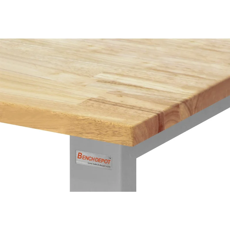 Table & Workbench: 1" Thick Particle Board Top, Height Adjustable Bench - 24" D x 48" L x 30" - 36" H - by BenchPro
