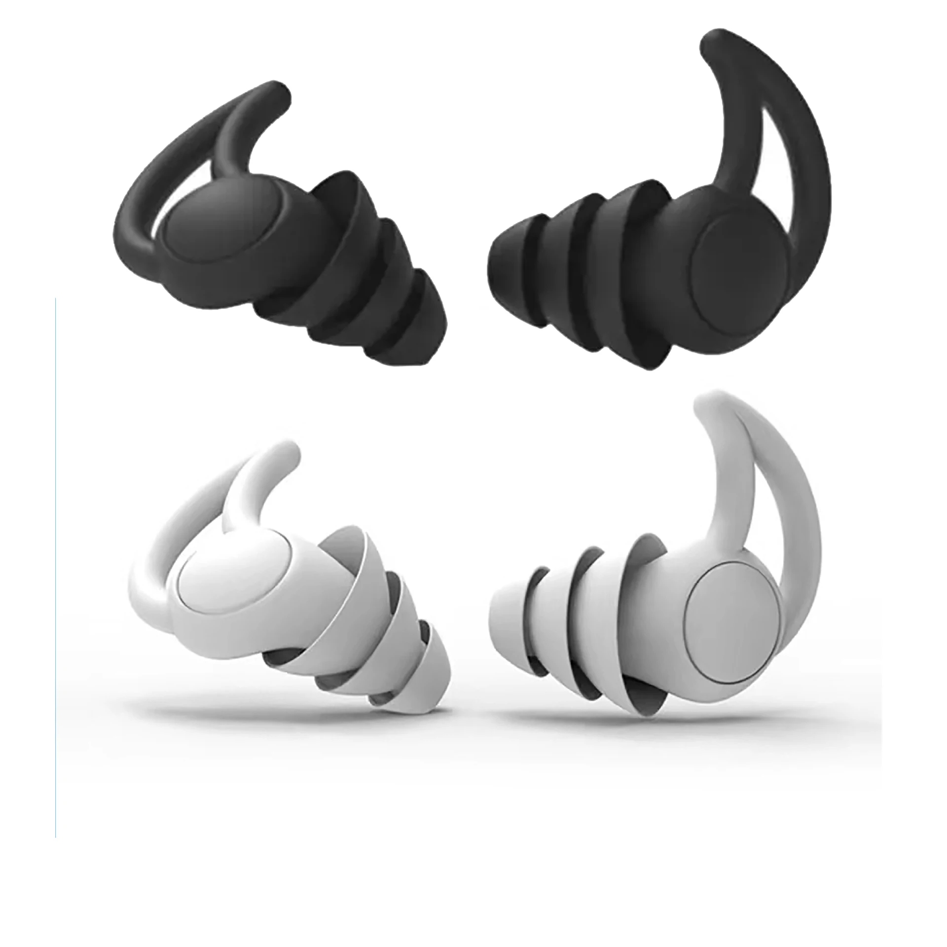 Reusable Earplugs, Soft silicone, suitable for a variety of scenarios 3-Layer Silicone EarPlugs for Swim