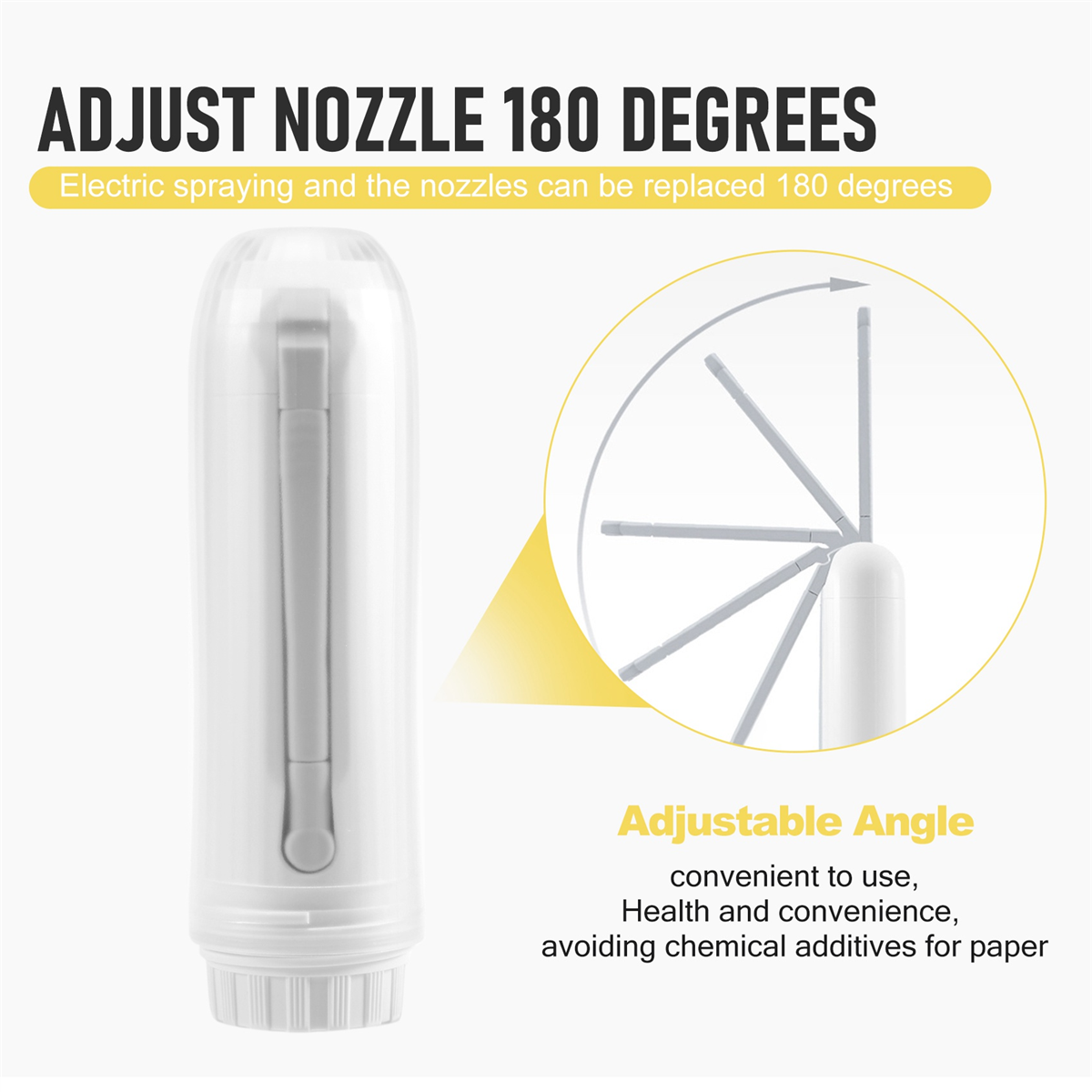 Automatische Elektrische Bidet Sproeier Reizen Douche Reisreiniging Draagbaar-Wit