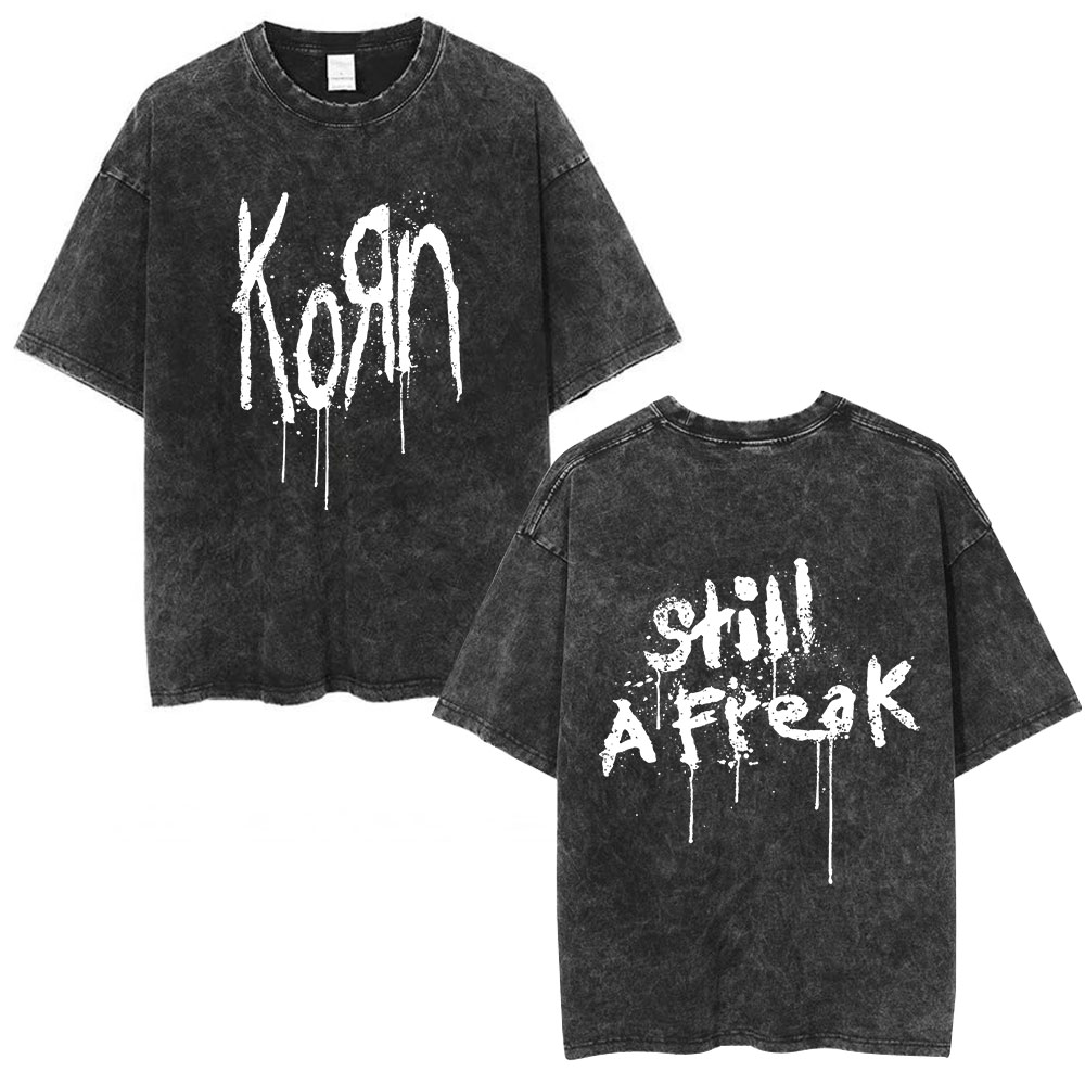 Korn Follow The Leader 20 aniversario camiseta lavada Metal gótico Rock Band camisetas hombres Vintage camiseta de gran tamaño ropa de calle