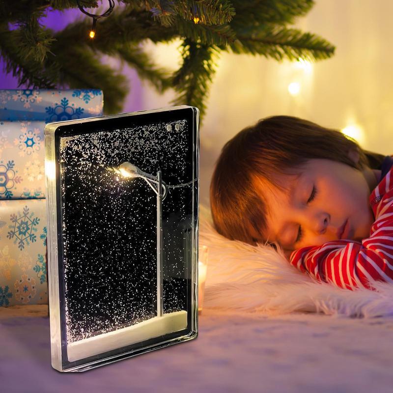 Christmas Snowflake Night Light Handmade Material Kit Street Light Snow Simulation Kids Science Toy Physics Kit Educational Toys