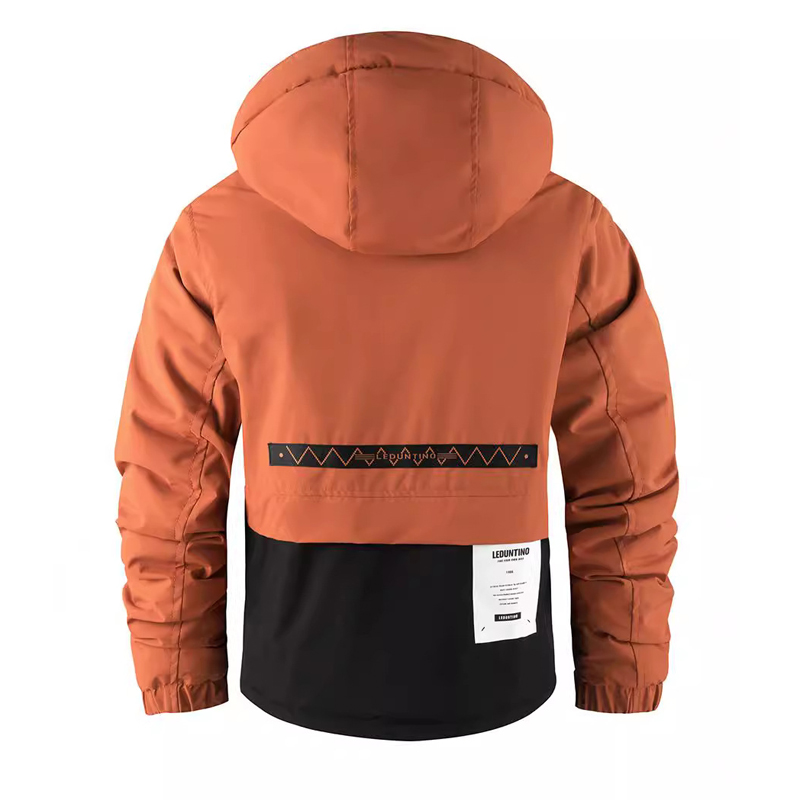 Inverno masculino montanha esqui parkas moda masculina algodão quente para baixo acolchoado moda caminhadas blusão térmico jaqueta com capuz