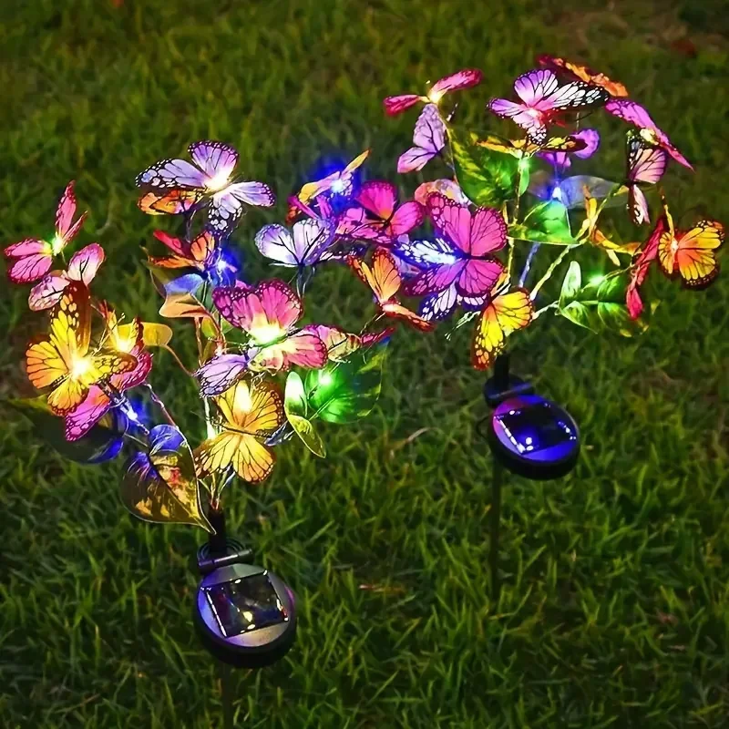 Solarna Lampa LED Motyl Kwiat Zewnętrzna Symulacja Motyla Trawnikowa Lampa Ogrodowa Wodoodporna Dekoracja Krajobrazu Do Domu Na Boże Narodzenie