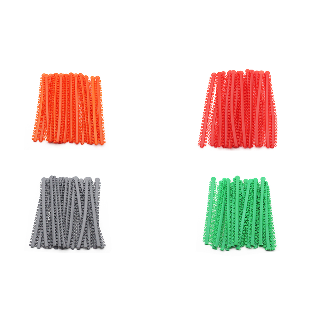 Clearance_1Pack = 1000PCS/20Sticks ทันตกรรมจัดฟัน Elastic Ligature TIES สําหรับวงเล็บวงเล็บที่มีสีสันเลือก_Continuo