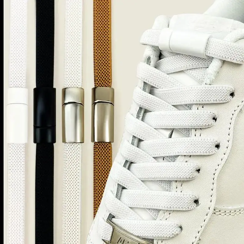 Lacci delle scarpe senza cravatta lacci magnetici per scarpe Clip lacci elastici piatti scarpe da ginnastica Casual donna uomo bambini lacci delle scarpe accessori
