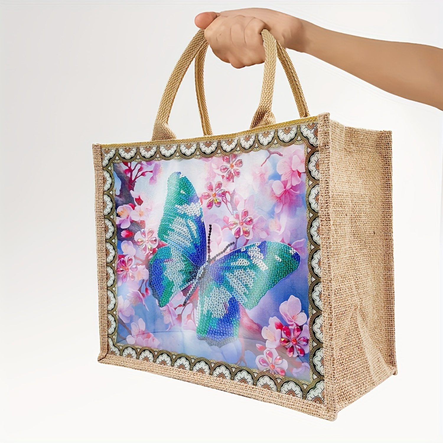 Eco-Friendly Linen Painting Tote Bag with Replaceable Canvas for Women - Stylish and Durable!
