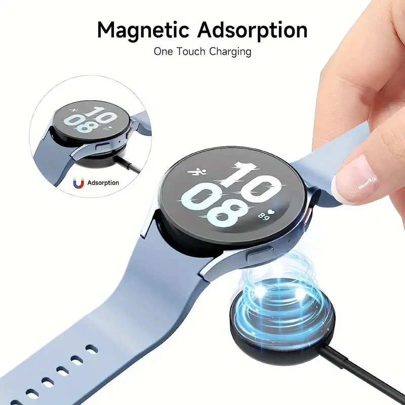 Horloge Draadloze Oplader Voor Samsung Galaxy Horloge 3 4 5 6 7 8 Pro Actieve 2 Draagbare USB Type C PD Kabel Snel Opladen Dock Station