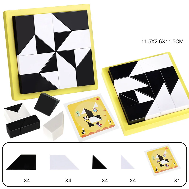 DIY Hide Puzzle Toys Montessori Logical Thinking Training Hidng Blocks 365 Challenges Board Games Educational Toys For Children