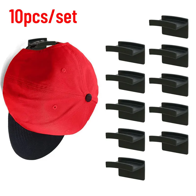 10pcs ใหม่เบสบอลหมวกตะขอหมวก Sticking Hook Traceless Hook Minimalist ออกแบบหมวก Simple หูฟังสร้อยคอ