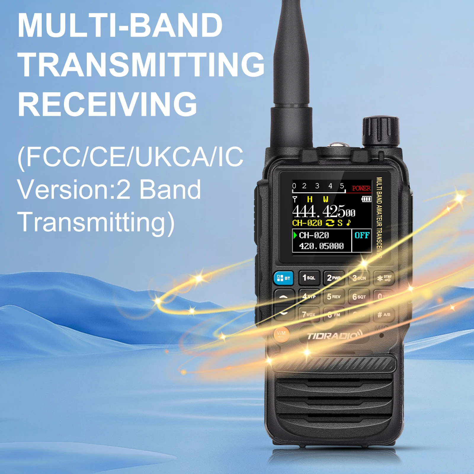 TIDRADIO H3 Long Range Walkie Talkie Telefon APP Drahtlose Programmierung Air Band Ham Zwei Weg Radio USB Typ-C Programmierung & Ladung