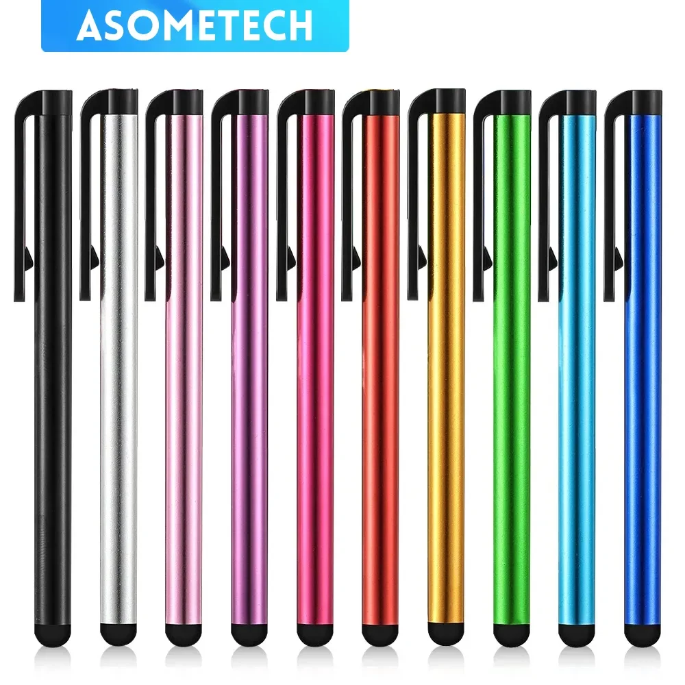 2/10 Uds lápiz óptico Universal portátil pantalla capacitiva sensible lápiz táctil lápiz de dibujo para iPhone Samsung Xiaomi Tablet PC