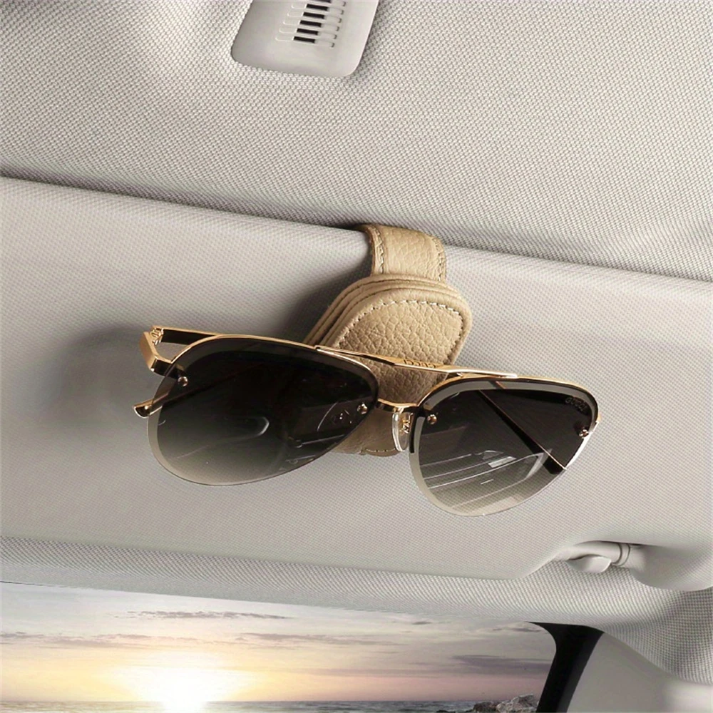 1 PC พรีเมี่ยมรถผู้ถือแว่นตากันแดด Sun Visor คลิป Secure Storage กล่อง,Stylish Driving Organizer สําหรับ Quick Access และ Space-S