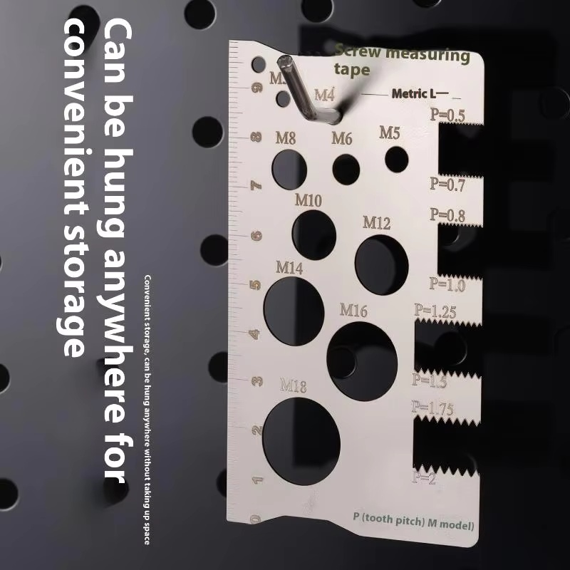 Screw Thread Pitch Gauge Ruler Measuring Tool Bolt Nut Metric Machining Threads Screw Cutting Gauge Angle Model Measuring