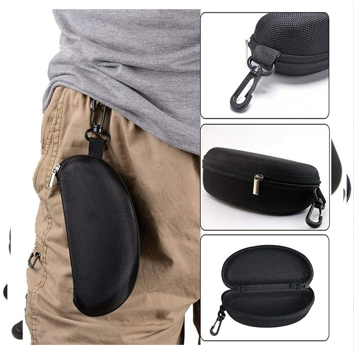 Sunglasses Reading Glasses Carry Bag Hard Zipper Box Travel Pack Pouch Eyeglass Cases Protector