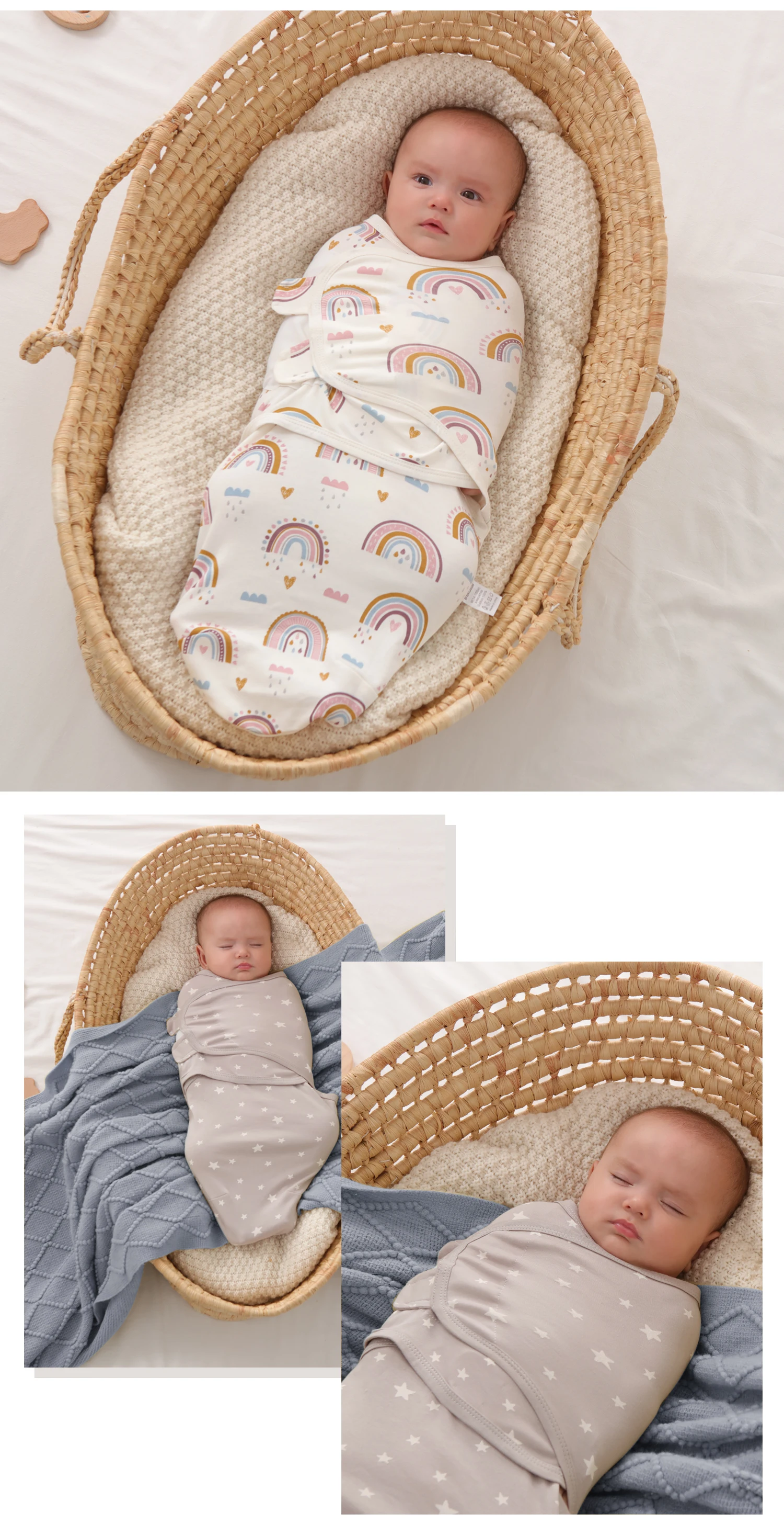 INSULAR ฤดูร้อนใหม่หนา Swaddle ผ้าฝ้าย 100% ทารกแรกเกิดกระเป๋าห่อเด็ก Sleep Sack ผ้าอ้อม Cocoon สําหรับทารกแรกเกิดกระเป๋า 1 PC