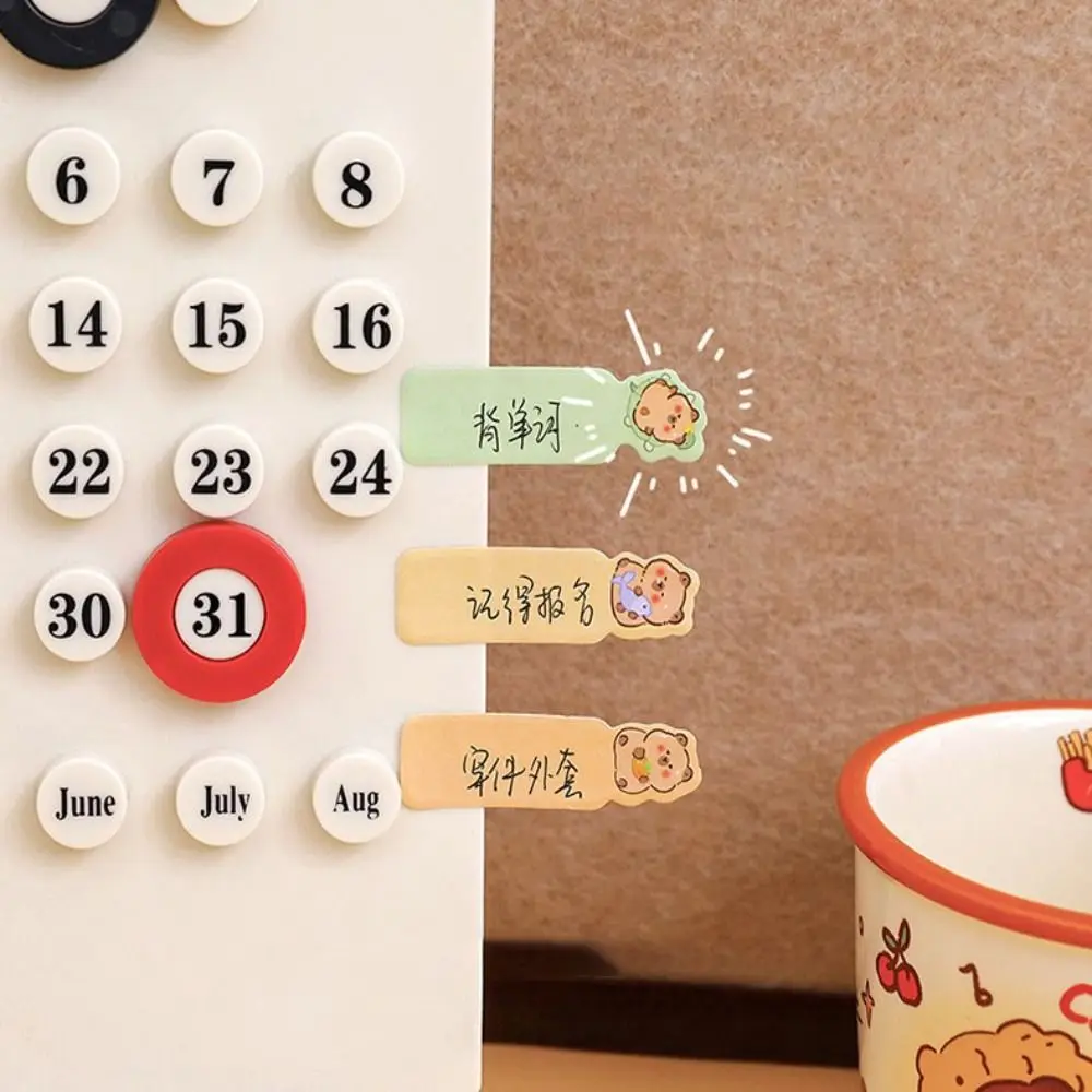 Cute Cartoon Capybara Index Sticky Calendar Marking Labels Book Annotations Capybara Note Tabs School Supplies Self Adhesive