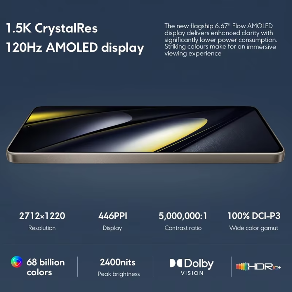 POCO F6 Smartphone Versión Global Snapdragon ® 8s Gen 3 90W Turbo Carga 5000mAh Batería