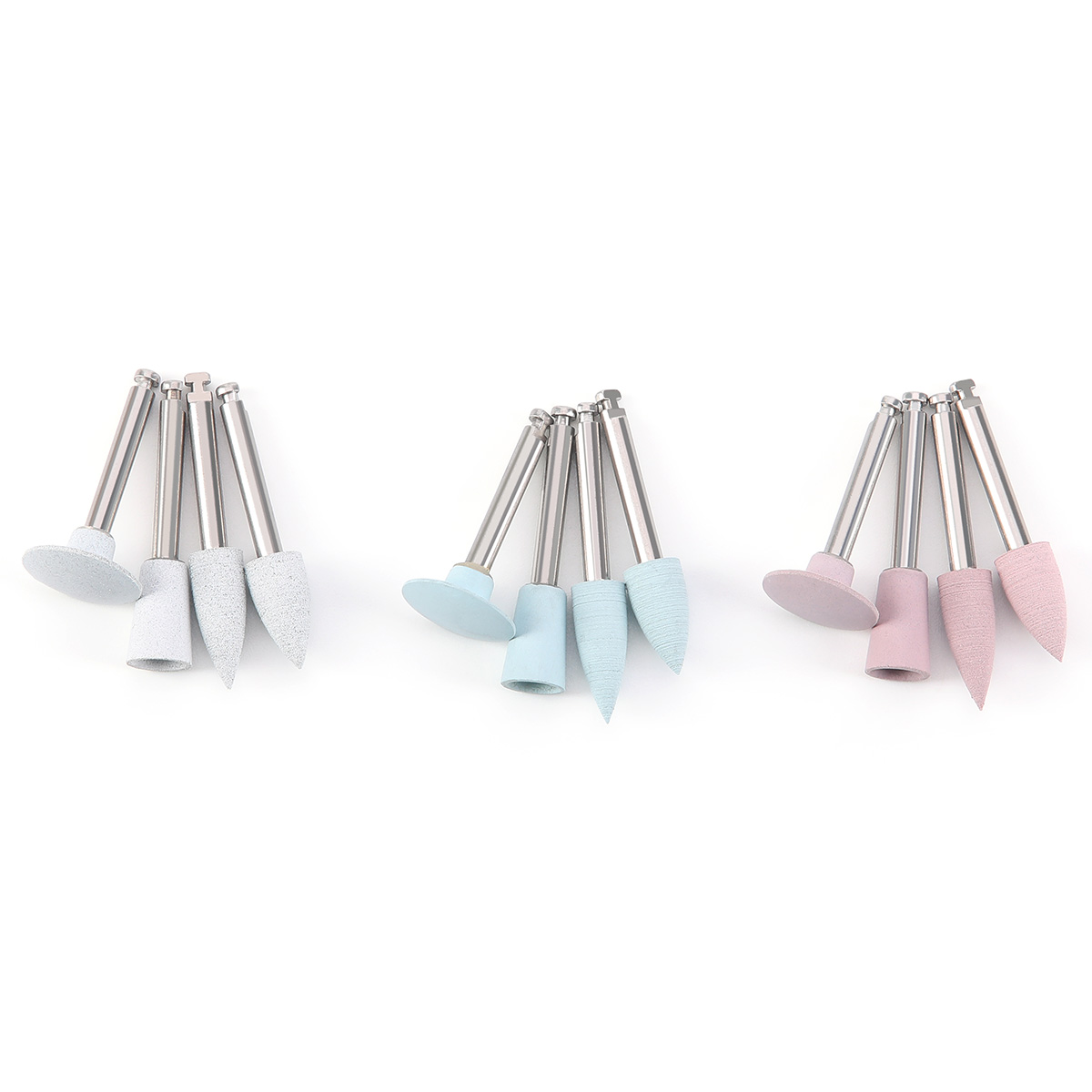 Azdent 12 unidades/10 unidades/pacote dental silicone polimento ponta cabeças de moagem polidor de dentes ra burs dia. 2,35 mm para peça de mão de baixa velocidade