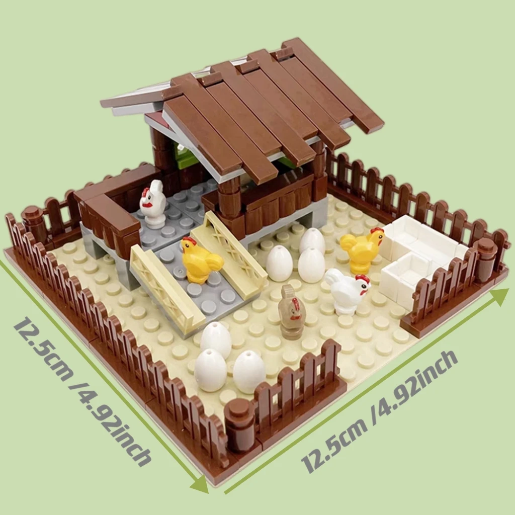 ของเล่นเด็กบ้านไก่บล็อกตัวต่อของเล่นบล็อก DIY สำหรับเด็กของขวัญเด็กหญิงเด็กชาย juguetes