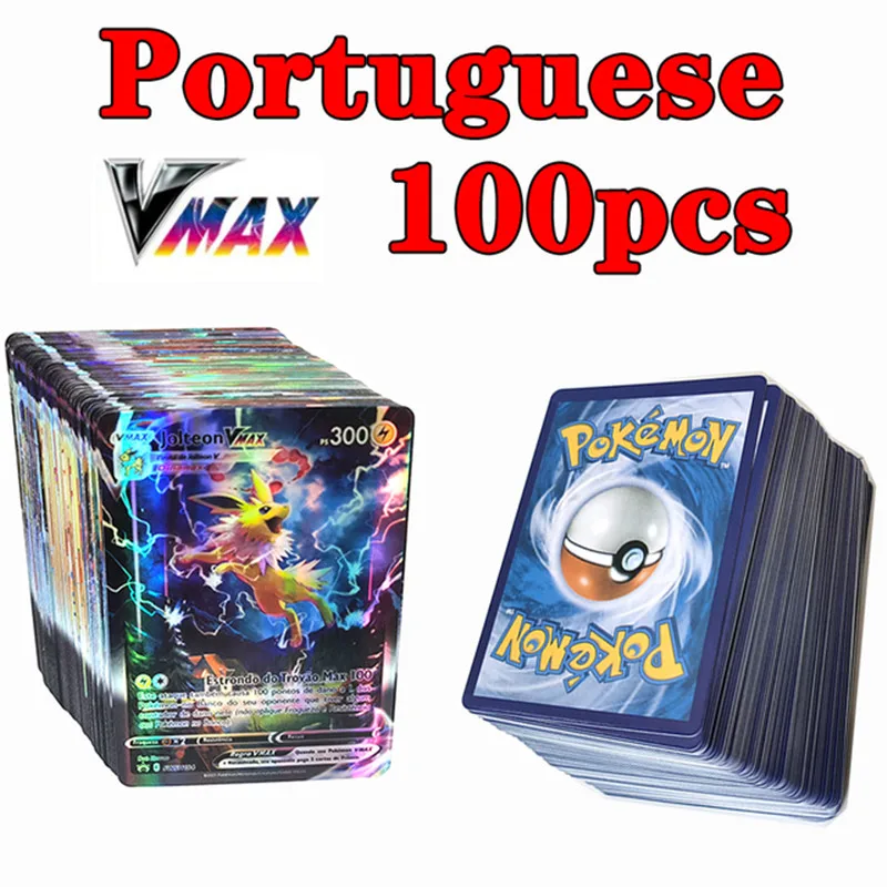 Cartões Pokémon Português Vmax Charizard Pikachu Carte Pokémon Jogo Batalha Carte Trading Cartões Brilhantes