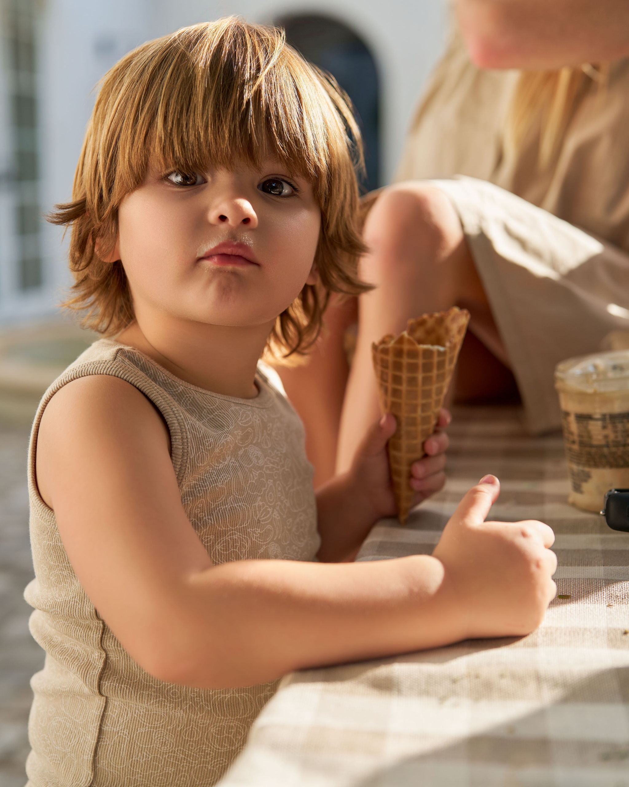 AS 2025 아동 의류 아기 소녀 옷 소년 늑골이있는 인쇄 어린이 세트 여름 봄 어린이 의류