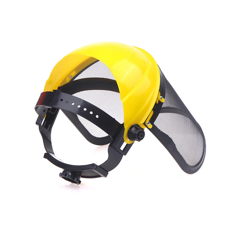 1PC Garten Rasentrimmer Schutzhelm Hut mit Full Face Mesh Schutzmaske für Protokollierung Freischneider Forstwirtschaft Schutz
