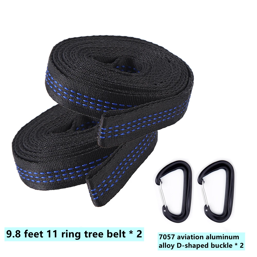 2Pcs Super Strong Hammock Strap Special Reinforced Polyester Multi Ring Hammocks Strap Outdoor Camping Travel Portable Tree Rope