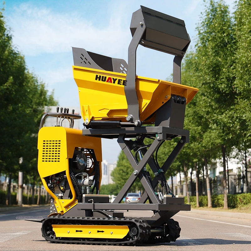Fast delivery Mini Dumpers EPA EURO 5 High Quality Cheap Mini Dumper Truck HUAYEE Factory Customize 500kg Small Crawler Dumper