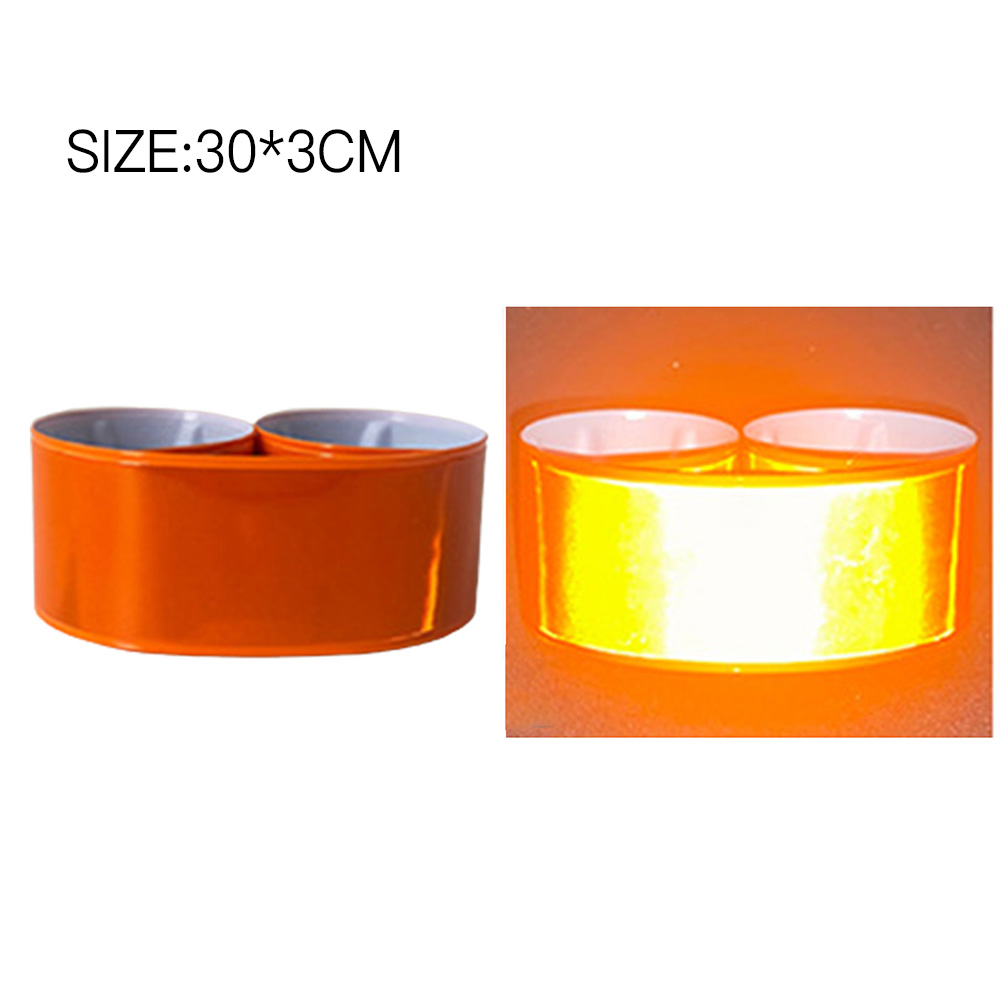 Reflective Strips PVC Snap Bracelet for Night Running Cycling Safety Wristband with Bright Reflective Material
