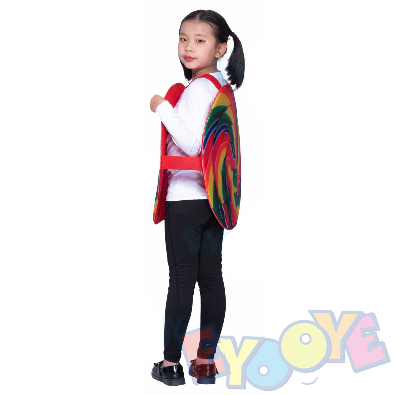 Disfraz de piruleta Unisex para padres e hijos, traje divertido para actuación escolar, fiesta de escenario, aperitivos, muñeca, accesorios de Halloween