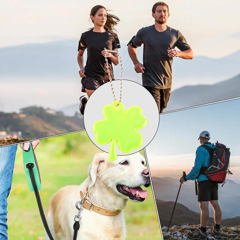 10pcs Reflective Backpack Pendant Waterproof Safety Reflector Pendant Lightweight Bag Ornament Safety Key Chain