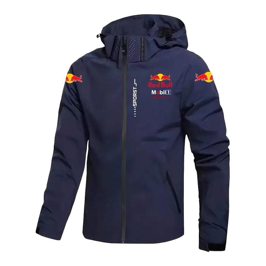 Nieuw windjack Waterdichte herenhoodie Groot formaat los RedBull-logo Motorjas Winddicht sportkleding racepak