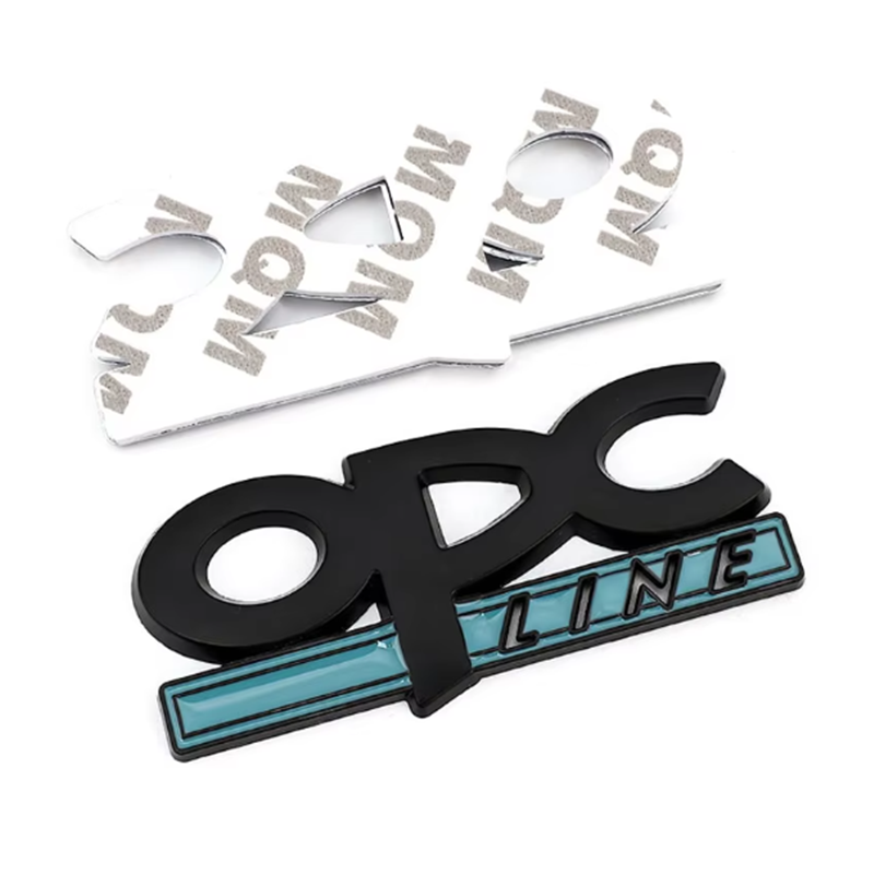 フロントグリルバッジテールステッカー,opcラインエンブレム,opel astra g h j k f corsa d zafira b insignia mokkaのロゴ,リーガルアクセサリー