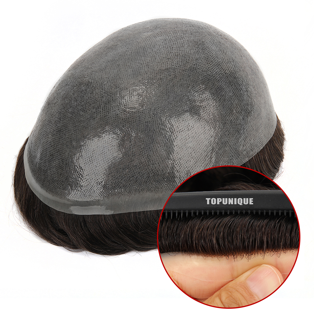 Beeos 6 pouces 0.06mm système de cheveux hommes systèmes de remplacement peau Super mince hommes toupet Protesis Capilar Hombre Pelo Humano