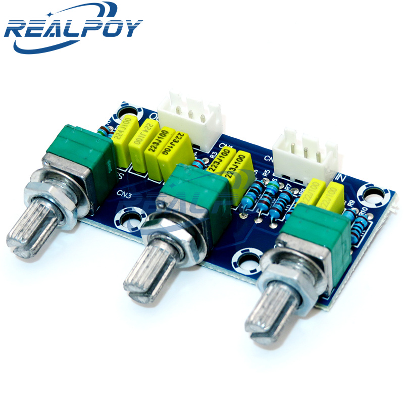 XH-M802 Плата пассивного тона Усилитель Предусилитель Модуль питания Низкая высокая регулировка звука Электронная печатная плата «сделай сам»