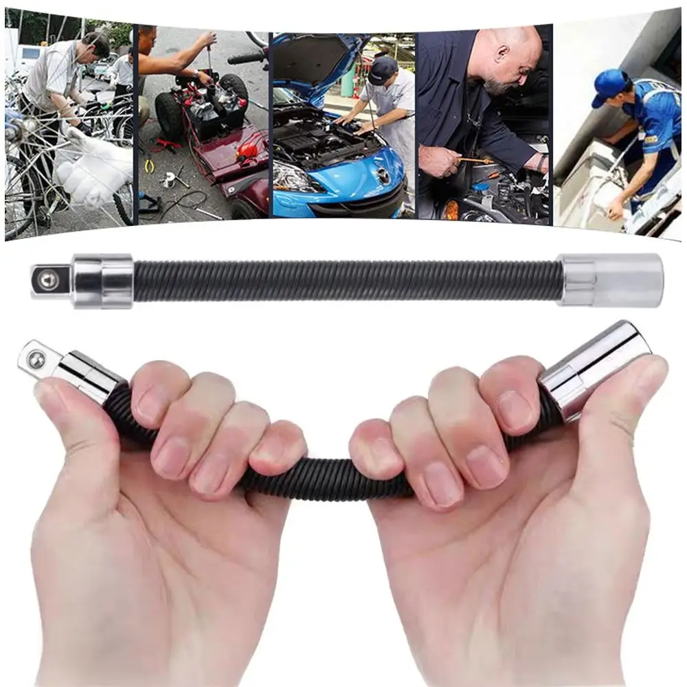 Flexible Shaft Drive Socket Extension Bar High Torque Conversion Head Post Extension Rod 1/4 3/8 1/2 Ratchet Wrench