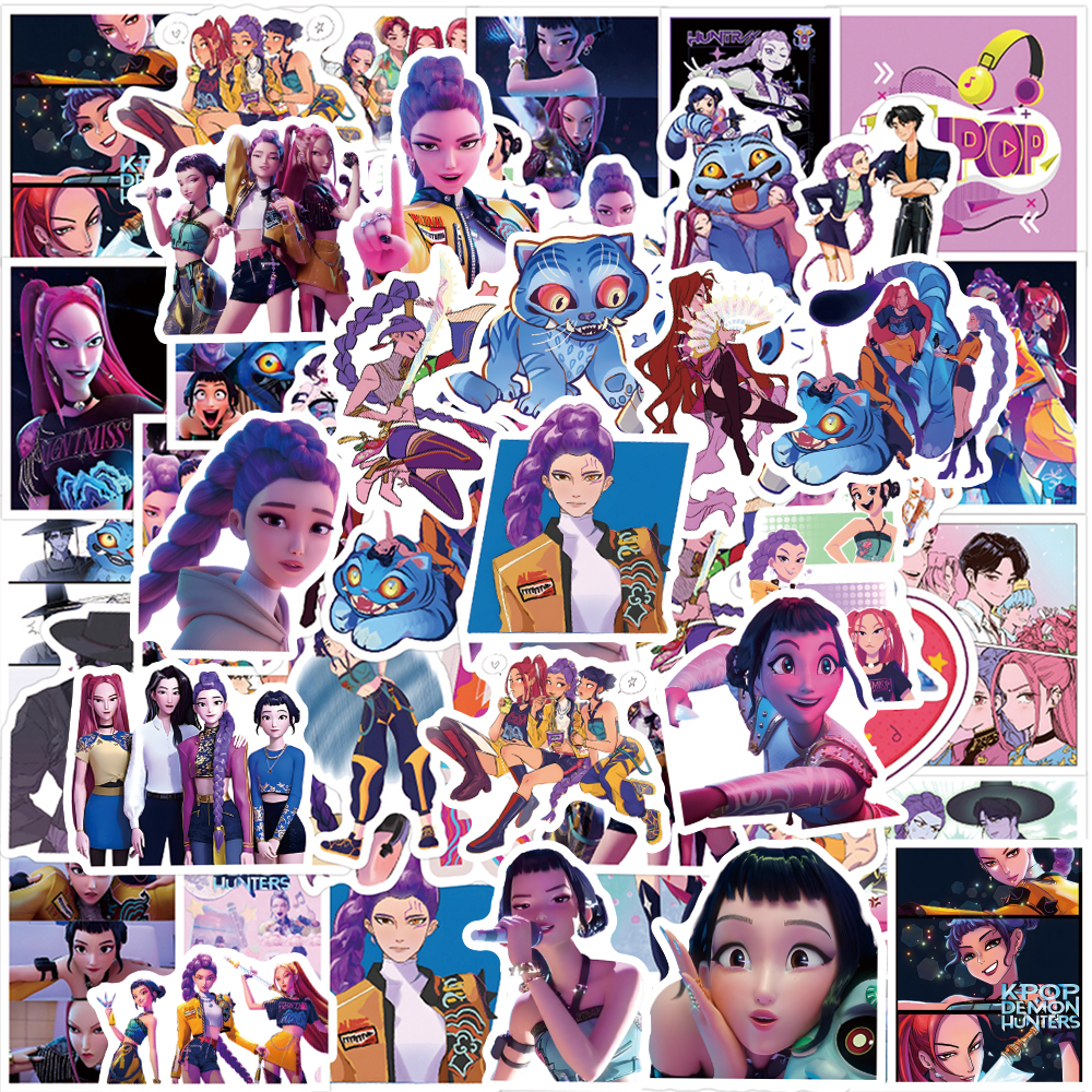 Kawaii Anime Kpop Dämon Hunter Aufkleber Cartoon Abdichtung Aufkleber Wasserdicht DIY Scrapbooking Schreibwaren Nette Aufkleber Geschenke