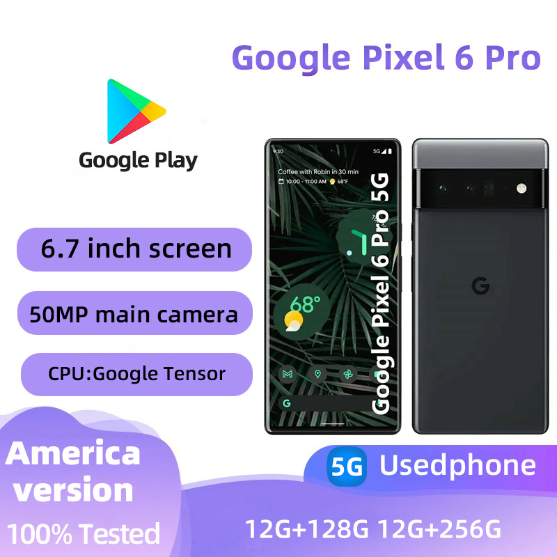 Google Pixel 6 Pro 6Pro 5G Octa Core pantalla de 6,7 pulgadas 12GB RAM 128GB/256GB ROM 50 MP cámara Google Tensor teléfono móvil desbloqueado