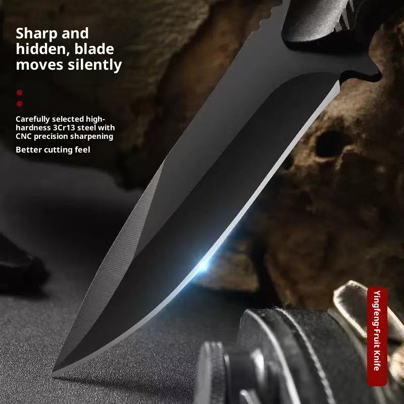 Cuchillo táctico para exteriores, defensa Personal, cuchillo de utilidad de buceo afilado, herramienta de supervivencia con diseño de hueso de dragón integrado de alta dureza