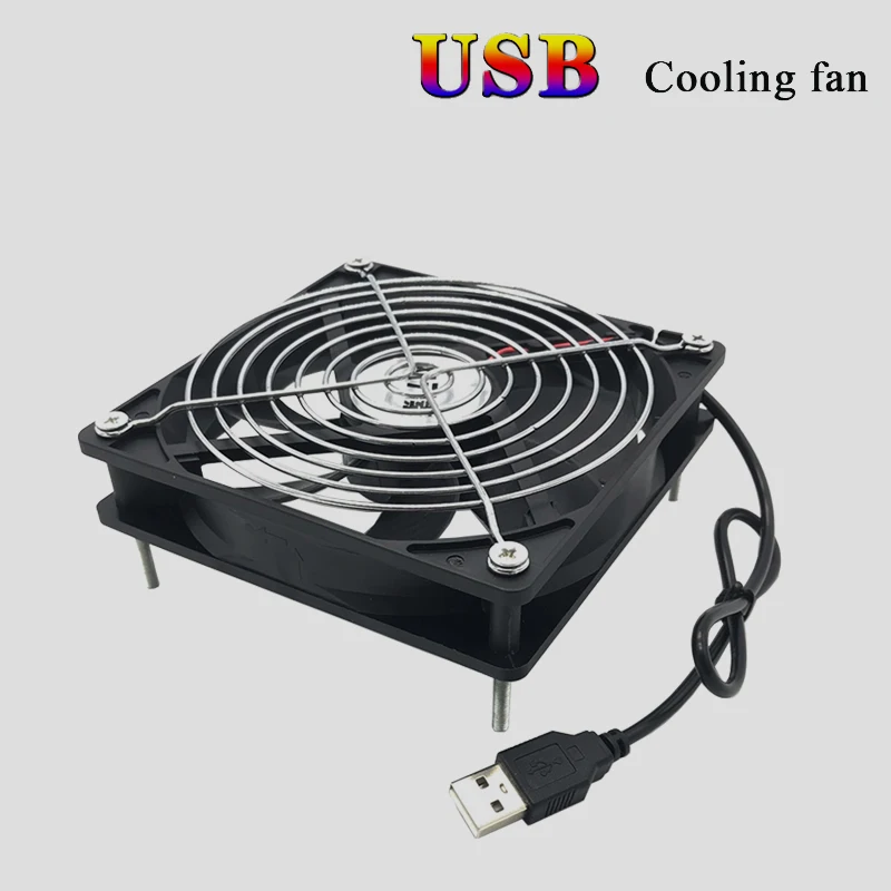 120x120x25mm 80x80x25mm 12V USB Power Cooling Case Fan para receptor DVR Xbox TV Box Router