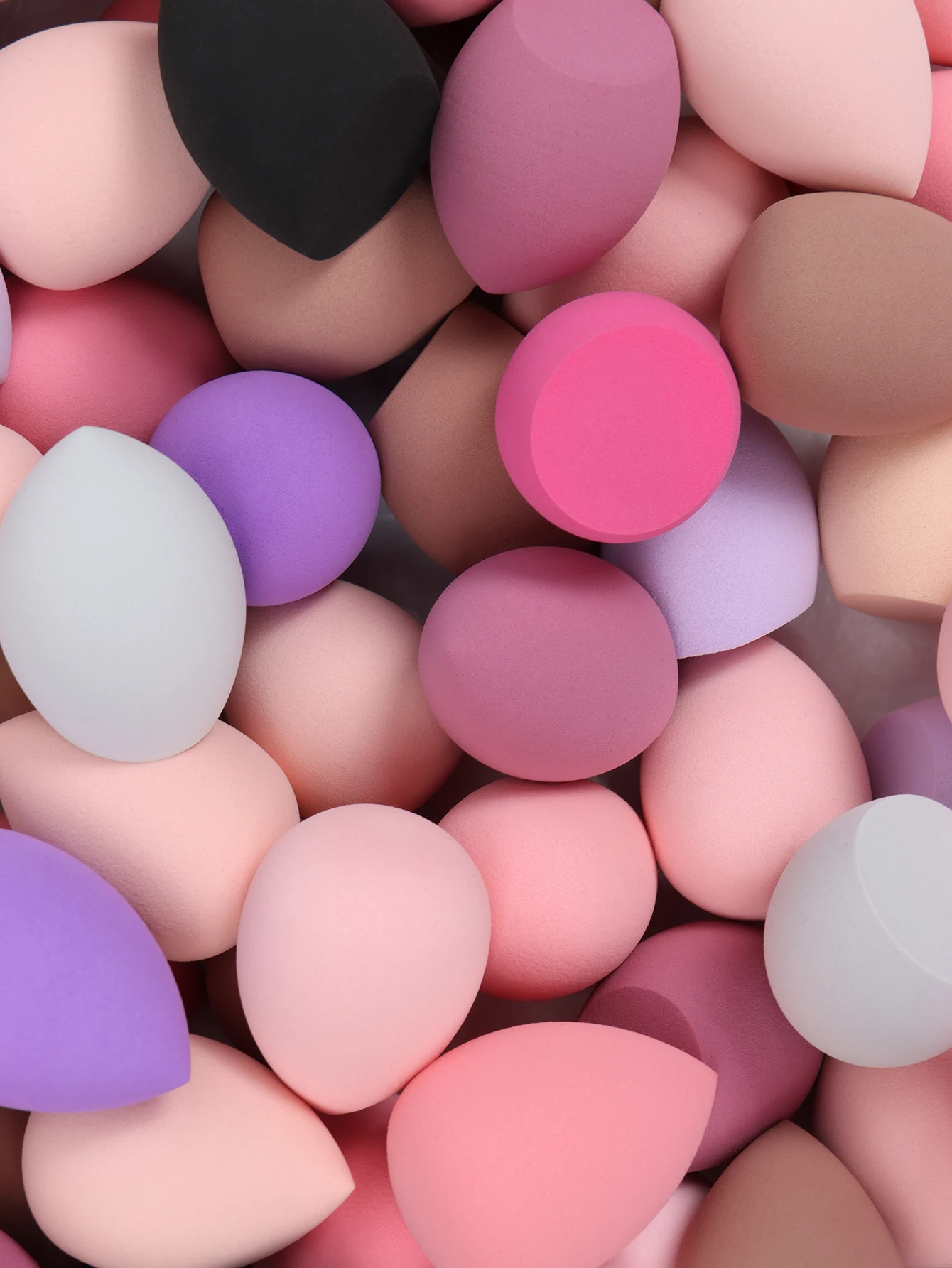 Spugna di bellezza di medie dimensioni 6/12/24/36/60 pezzi, colore e forma casuali, spugna di bellezza per miscelazione fondotinta, liquido, crema e polvere