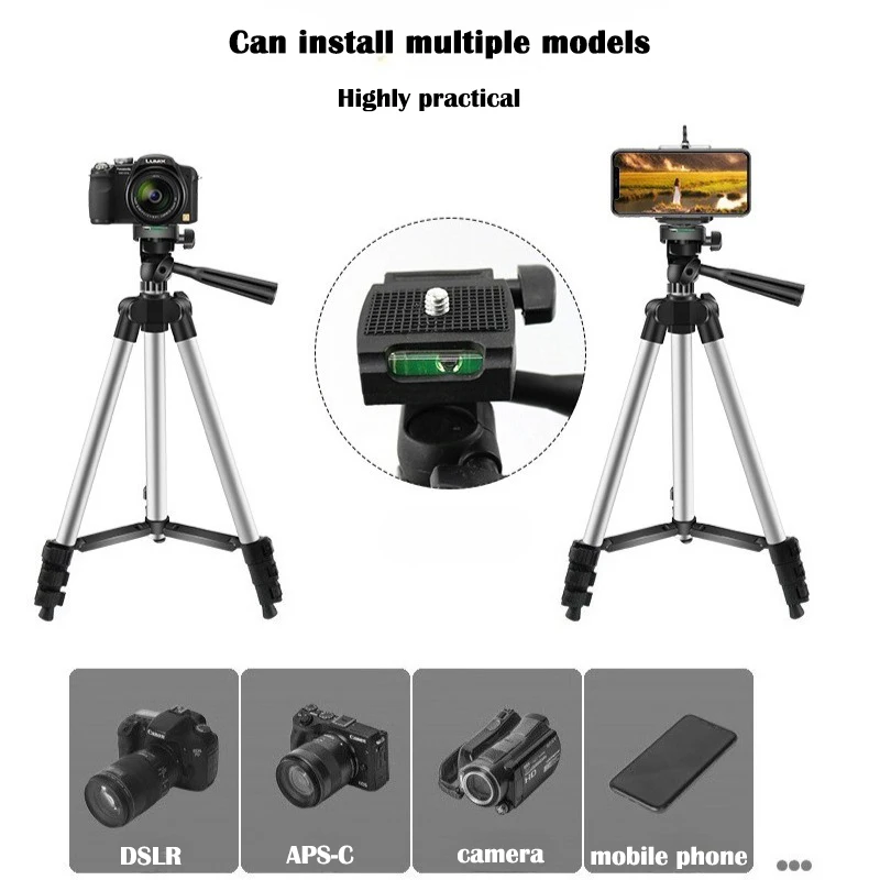 102cmTripod For Phone  Video Recording Phone Tripod Stand with Bluetooth Remote Universal Camera Phone Photography Stand