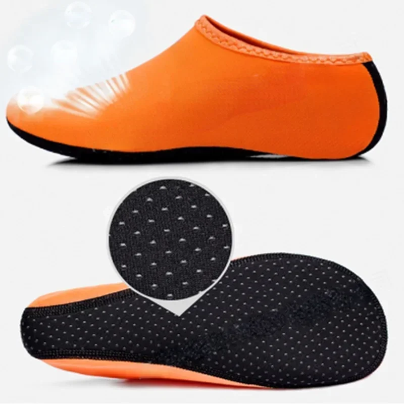 Zapatillas antideslizantes para agua, calcetines para nadar y bucear, calcetines de playa de verano, cubierta plana para zapatos de snorkel, zapatilla de calcetín costero