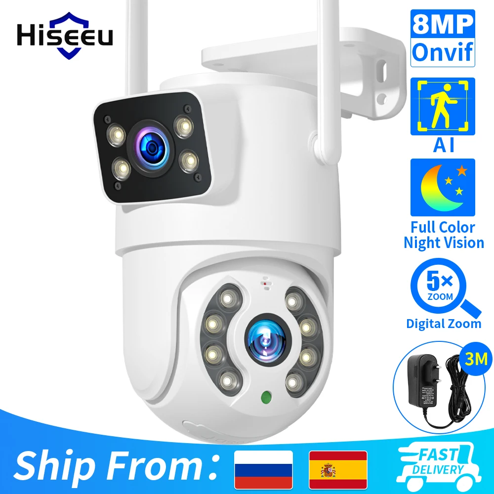Hiseeu 4K, 8 Мп, Wi-Fi, WS318 4MP/8MP