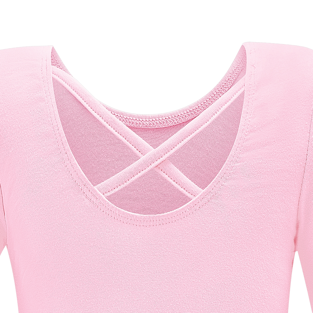 Mangas compridas collant para meninas ginástica prática roupas ballet tutu vestido palco dança traje com saia