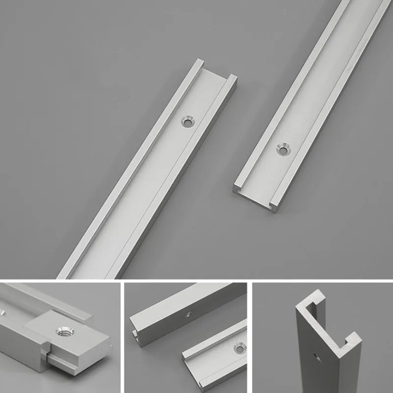 อลูมิเนียมอัลลอยด์ T-Track Slot Miter Track JIG FIXTURE-30/40/50 ซม.ไม้ Chute Rail FIXTURE สล็อตสไลด์จํากัดสําหรับตาราง SAW